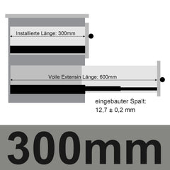 SWANEW Schubladenschienen 250 - 550 mm, Schubladen Schienensystem mit Selbsteinzug, Teleskopschiene vollauszug Schubladenauszüg, Kugelführung, Tragkraft 35 Kg