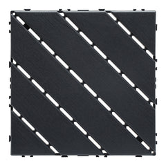 SWANEW 30x30cm PP Terrassenfliesen, PP-Klickfliesen, Kunststoff-Bodenbelag