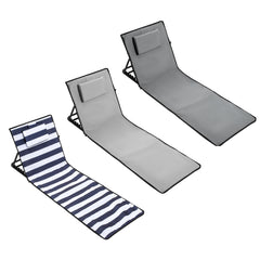 SWANEW Strandmatte, Strandliege Klappbar Beachmatte, 5-stufig Verstellbar Rückenlehne