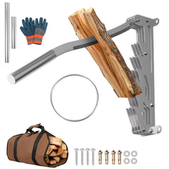 SWANEW Manueller Holzspalter mit langen Handgriff, Handholzspalter, Wandhalterung Brennholzspalter