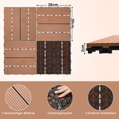 WPC Terrassenfliesen mit Klick-System