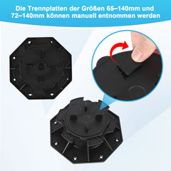 SWANEW Stelzlager Höhenverstellbar, Terrassenlager, Fliesen Plattenlager, 19-140mm