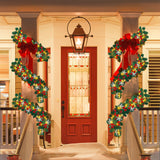 SWANEW Weihnachtsgirlande 5M, Künstlich Tannengirlande mit Beleuchtung, Warmweiß, USB 8 Beleuchtungsmodi verfügbar Weihnachtsdeko