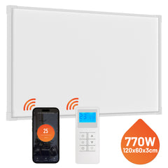 SWANEW Infrarotheizung Deckenheizung, Weiß Kohlenstoffkristall, 360/770W