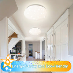 SWANEW 24W Led Deckenleuchte Dimmbar, Sternenhimmel Deckenlampe, mit Fernbedienung, 2160LM, 2700-6500K, IP44