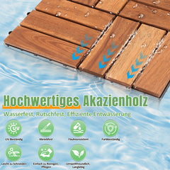 Holzfliesen 30 x 30 cm aus Akazienholz