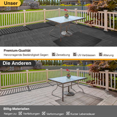 SWANEW PP Terrassenfliesen, Kunststoff-Pflastersteine, Kunststoffboden