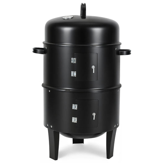 SWANEW 3 in 1 Räucherofen, Smoker Grill für Räuchern, Holzkohle Räuchertonne