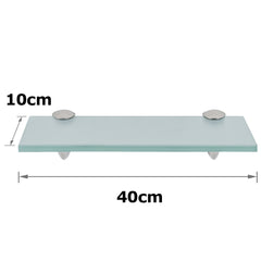 SWANEW Glasablage Glasregal, Wandregal Mattglas mit 8mm ESG Sicherheitsglas und Halterung, Duschregal/Badablage