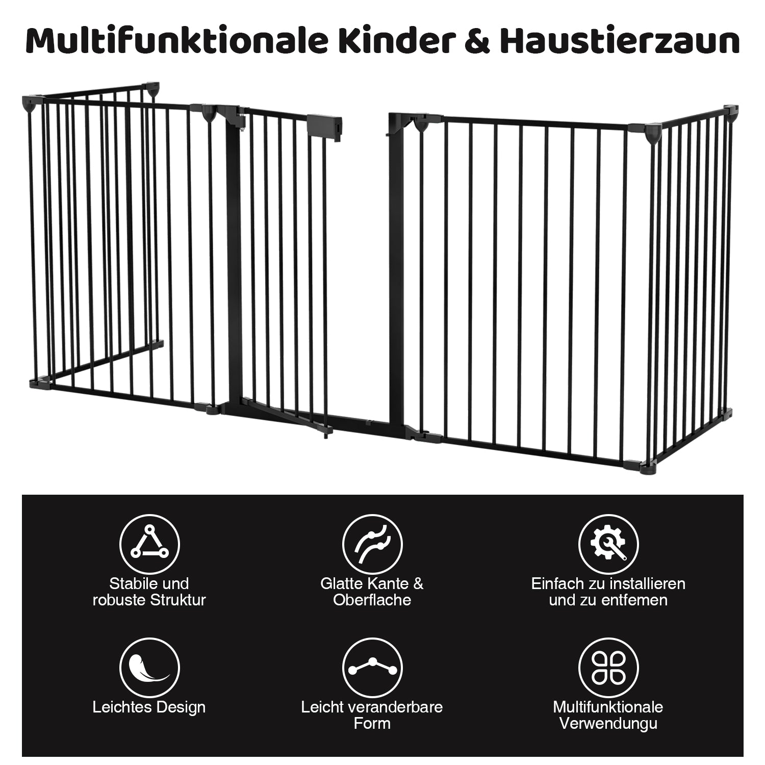 Kaminschutzgitter mit Tür Metall Absperrgitter