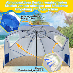 SWANEW Sonnenschirm, Strandmuschel, Strandschirm, 210cm, windfest, faltbar