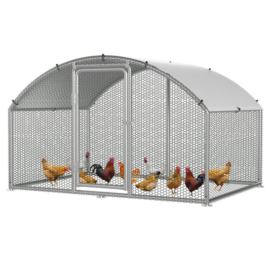 SWANEW Hühnerstall Freilaufgehege, 3x2x2m Kuppel Dach Hühnerhaus