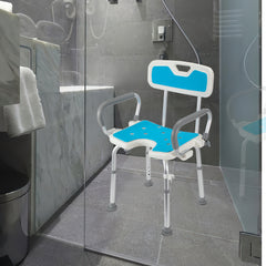 Duschstuhl mit abnehmbaren Armen und Rückenlehne