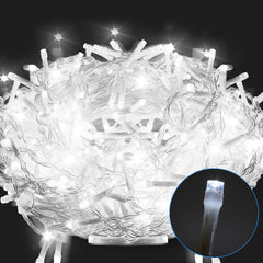 SWANEW Solar Eisregen Lichterkette, Solarlichterkette, 5/10/15M Weihnachten Deko