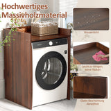 SWANEW Waschmaschinenschrank für Waschmaschine Wäschetrockner, Waschmaschinenschrank Überbauschrank, Waschmaschinenregal
