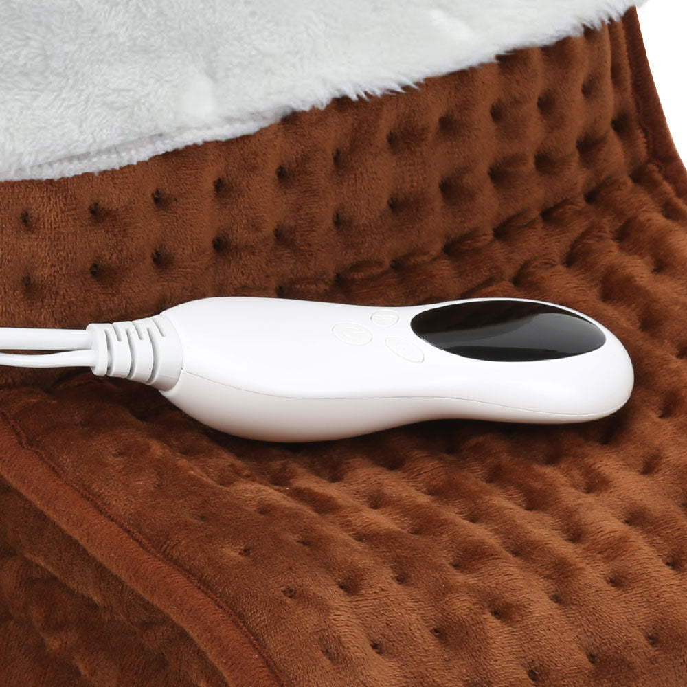 SWANEW Fußwärmer, Waschbarem, mit 10 Temperaturstufen, 45/90/120 Minuten Timer, Elektrische Fußheizung geeignet bis Schuhgröße 46