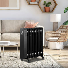 SWANEW Ölradiator Elektroheizung 2500W, Thermostat, Ölheizung Energiesparend