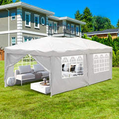 SWANEW Faltpavillon, 3x6m Pop Up Pavillon, Gazebo mit Zentralverriegelung, Höhenverstellbarer Partyzelt