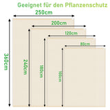 SWANEW Winterschutz für Pflanzen 100g/㎡, mit Reißverschluss & Kordelzug, Frostschutz für Kübelpflanzen Überwinterung und Obstbaum