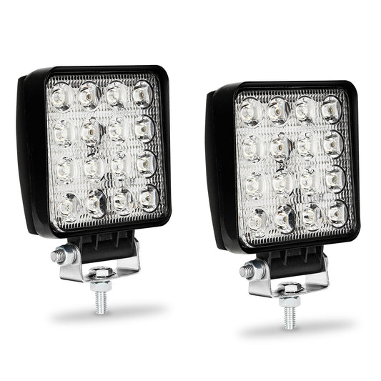 SWANEW 48W LED Arbeitsscheinwerfer, IP67 Wasserdicht Rechteck Zusatzscheinwerfer, 12V 6500K LED Scheinwerfer, Rückfahrscheinwerfer