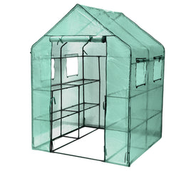 SWANEW Foliengewächshaus Gewächshaus Begehbares Gartenhäuschen Tomatenhaus