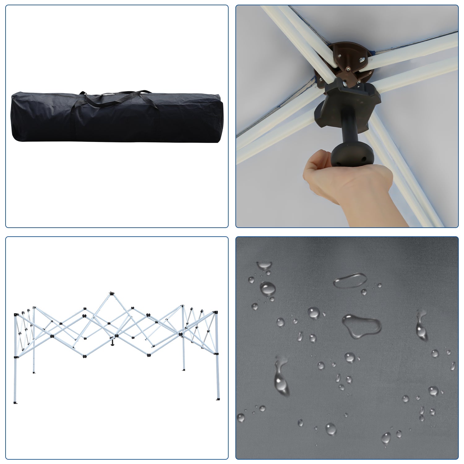 Faltpavillon 3×3 m mit Zentralverriegelung