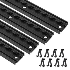 SWANEW 4-12x 1M Airlineschienen, Airlineschiene mit 8 Doppelhaken, für Transporter, Wohnwagen, LKWS