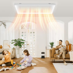 SWANEW Infrarotheizung Deckenheizung, Weiß Kohlenstoffkristall, 360/770W