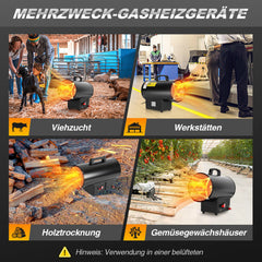 SWANEW Gasheizgebläse 10/15/30kW, Gasheizung für innenräume, Gasheizer, Gas Heizgerät
