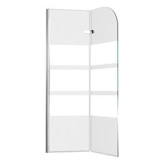 SWANEW Duschwand für Badewanne, 2/3-Teilig faltbar & drehbar Badewannenaufsatz, Duschtrennwand, 6mm ESG Sicherheitsglas Spritzwasserschutz