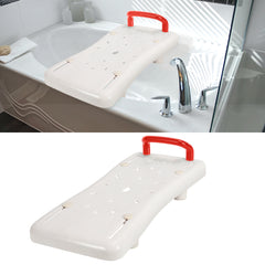 SWANEW Badewannensitz Senioren, Badewannenbrett zum Sitzen, Sitzbrett für Badewanne mit Rot Griff, Brett für Wannensitz Plastik, Stuhl für Badezimmer Ältere, Tragkraft 150 kg