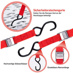 SWANEW Auffahrrampe 400kg Verladeschiene Verzinkter Stahl Antirutsch Verladerampe fĂźr Motorrad Rasentraktor Auto