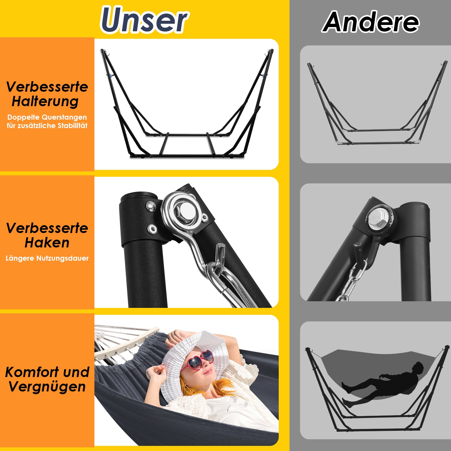 Hängematte mit Gestell