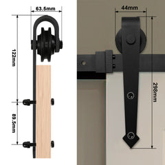 SWANEW Schiebetürbeschlag Komplettset - Schiebetürsystem für Holztüren und Falttüren Laufschiene-Schiene