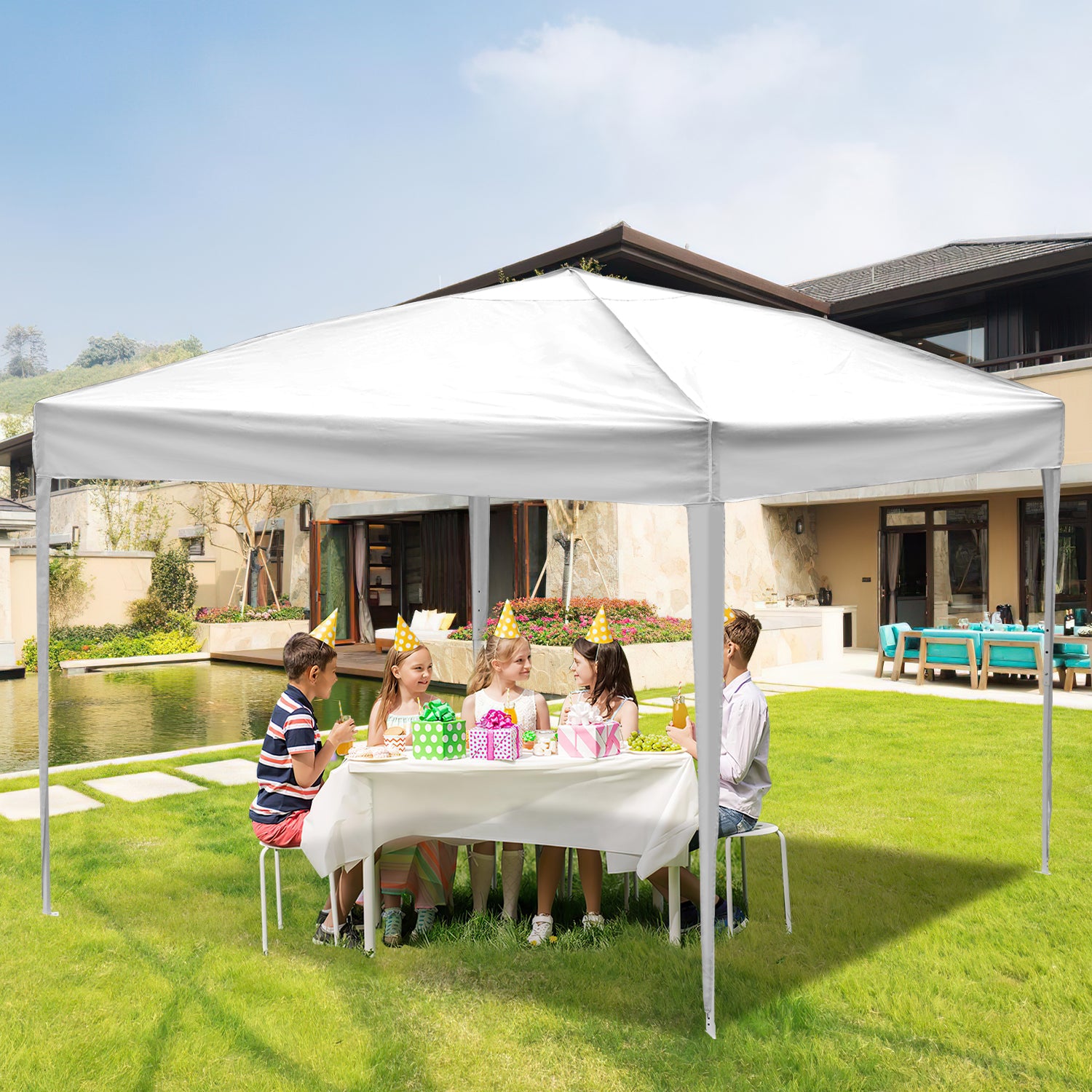 Faltpavillon 3×3 m mit Zentralverriegelung