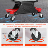 SWANEW Werkstatthocker Rollhocker, Werkstatt Rollsitz, mit Aufbewahrungsbox