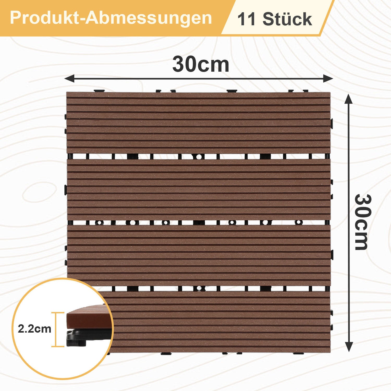 WPC Gartenfliesen
