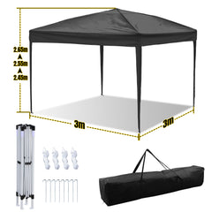 Faltpavillon 3×3 m mit Zentralverriegelung