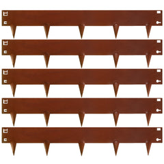 SWANEW Rasenkante mit Dornen, Beetumrandung Metall, Beeteinfassung 15cm/18cm