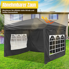 SWANEW Faltpavillon, 3x3m Pavillon, Gazebo Wasserdicht, Partyzelt UV-Schutz