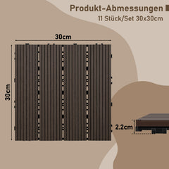 WPC Fliesen Balkonfliesen
