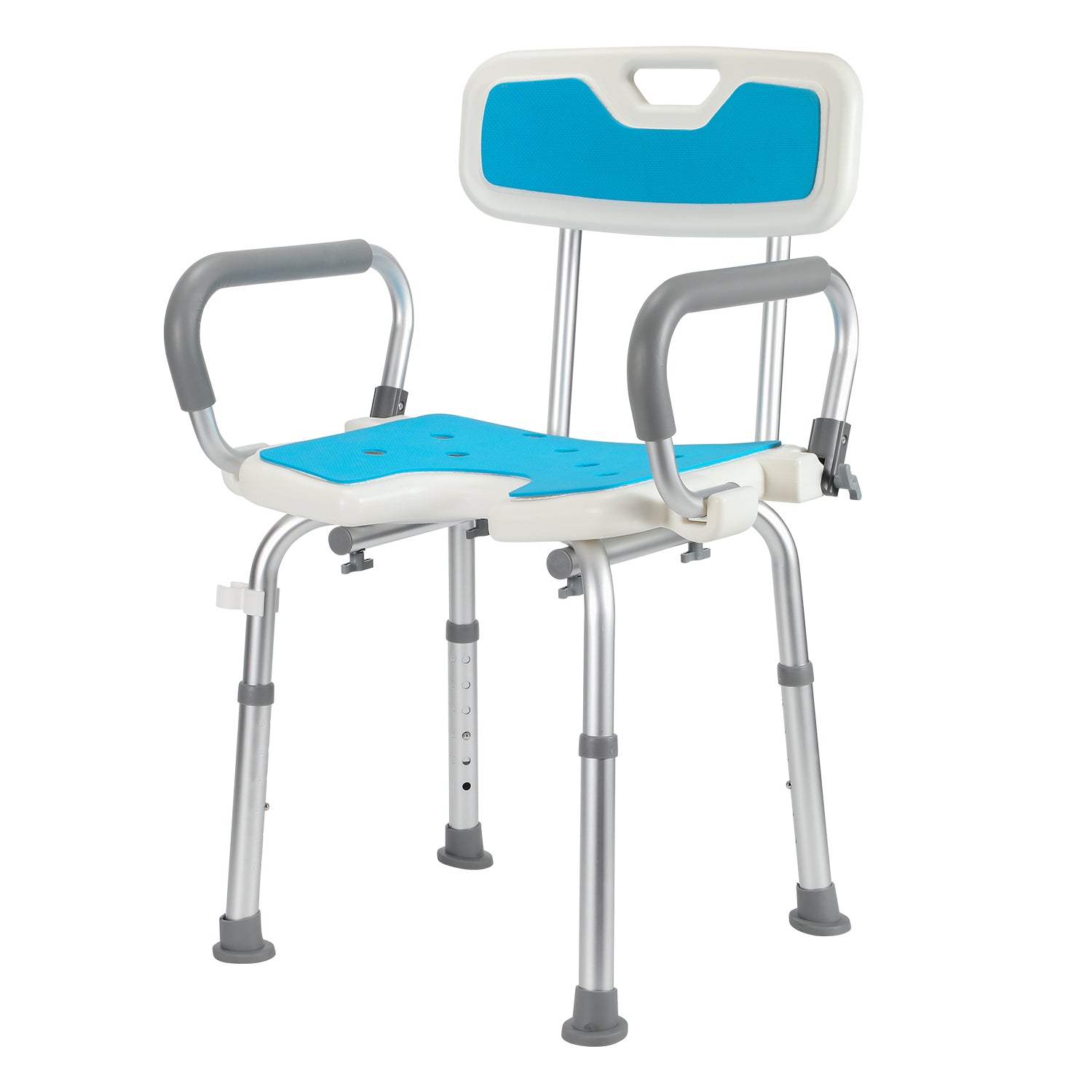 Duschstuhl mit abnehmbaren Armen und Rückenlehne