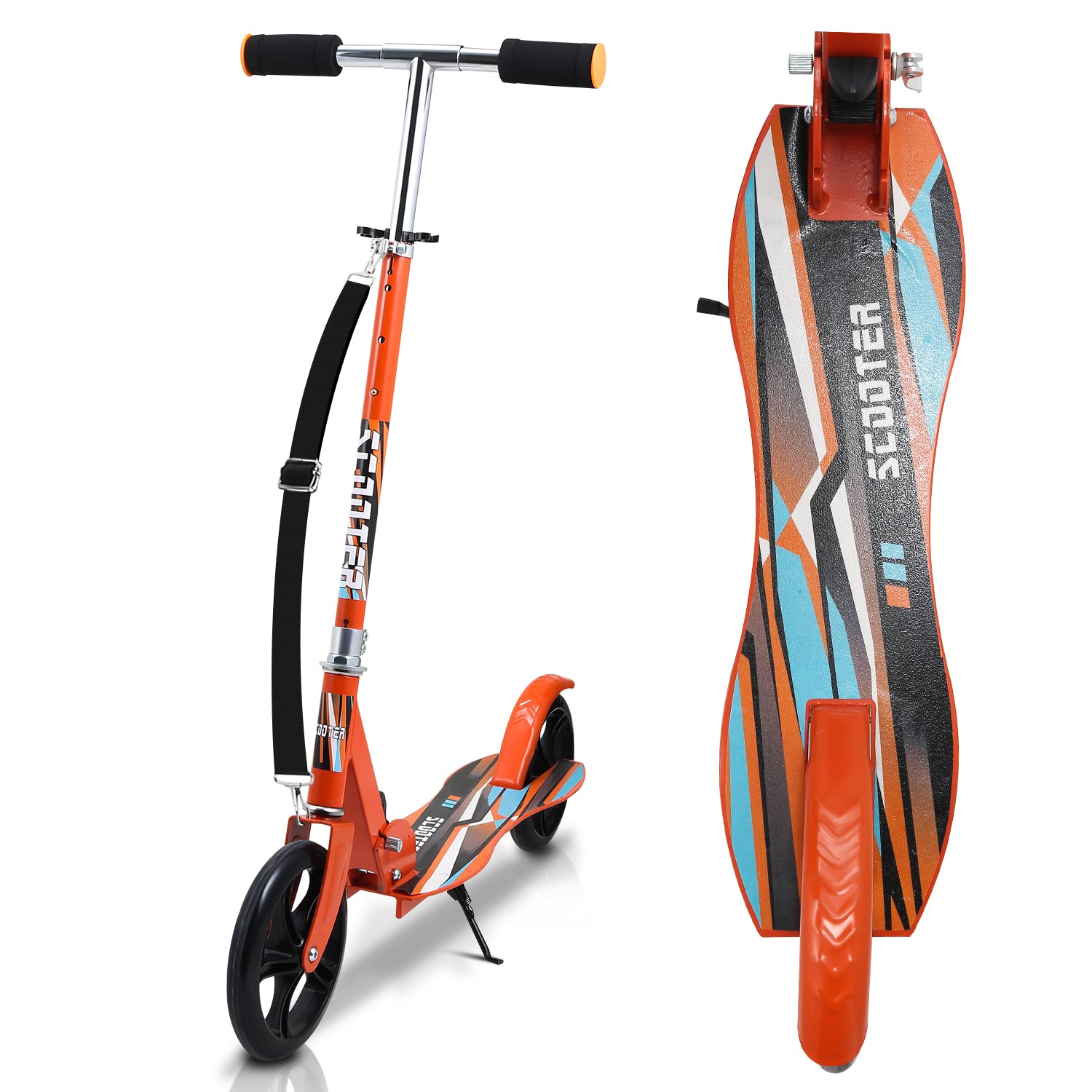 Kinderscooter Aluminium mit 205 mm Rädern & 3-fach höhenverstellbar