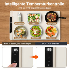 SWANEW Warmhalteplatte Elektrisch, 240W Faltbare Speisenwärmer, mit Kindersicherung, 65x38 cm