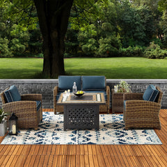 SWANEW Holzfliesen, Terrassenfliese, Balkonfliesen, 30x30 cm, 1-5 m²