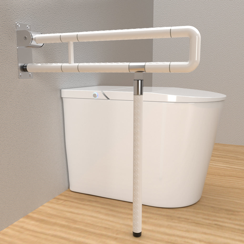 SWANEW WandstĂŒtzgriff Toilette, Klappgriff Haltegriff Dusche, Rutschfeste WC Aufstehhilfe Sicherheitsgriff