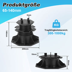 SWANEW Stelzlager Höhenverstellbar, Terrassenlager, Fliesen Plattenlager, 19-140mm