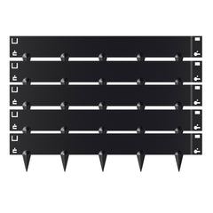 SWANEW Rasenkante Metall, Mähkante, Beetumrandungen mit Dornen, Beeteinfassung,15cm/18cm