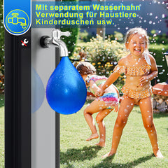 SWANEW Solardusche 20/35/40 Liter Solar Gartendusche Inkl. Schutzhaube und 180° Regenduschkopf, bis 60°C, 50 PSI Wasserdruck, ohne Stromanschluss, für den Garten Urlaub und Camping
