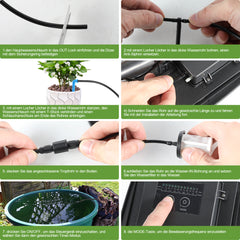 SWANEW Solar Bewässerungssystem Pflanzenbewässerung Automatisch 20 Tropfer